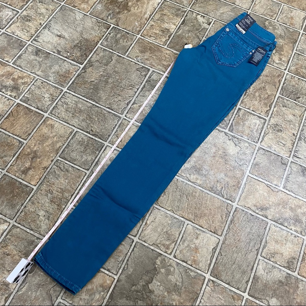 Silver Suki Skinny Jeans, Teal - Picture 10 of 15